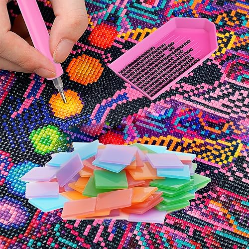 Miniatura 5 de Juego de arcilla de pegamento de cera de diamante para bricolaje, accesorios y herramientas de arte de diamante, 60 unidades