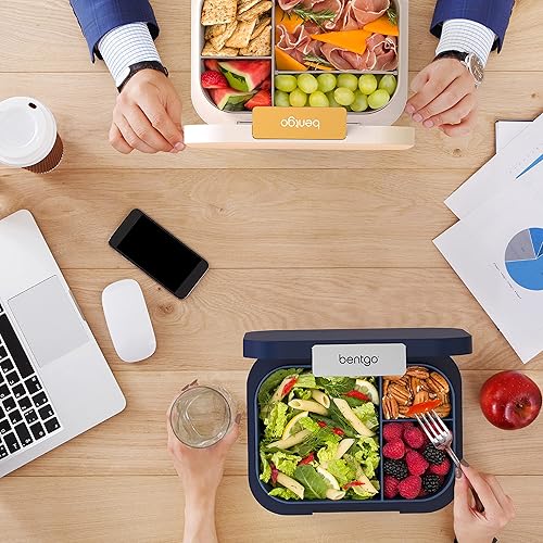 Miniatura 2 de Bentgo Set de lonchera moderna estilo Bento, con taza reutilizable (blanco)