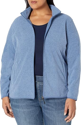 Amazon Essentials Women's Classic-fit Long-Sleeved Full Zip Polar Soft Fleece Jacket Available in Plus Size
