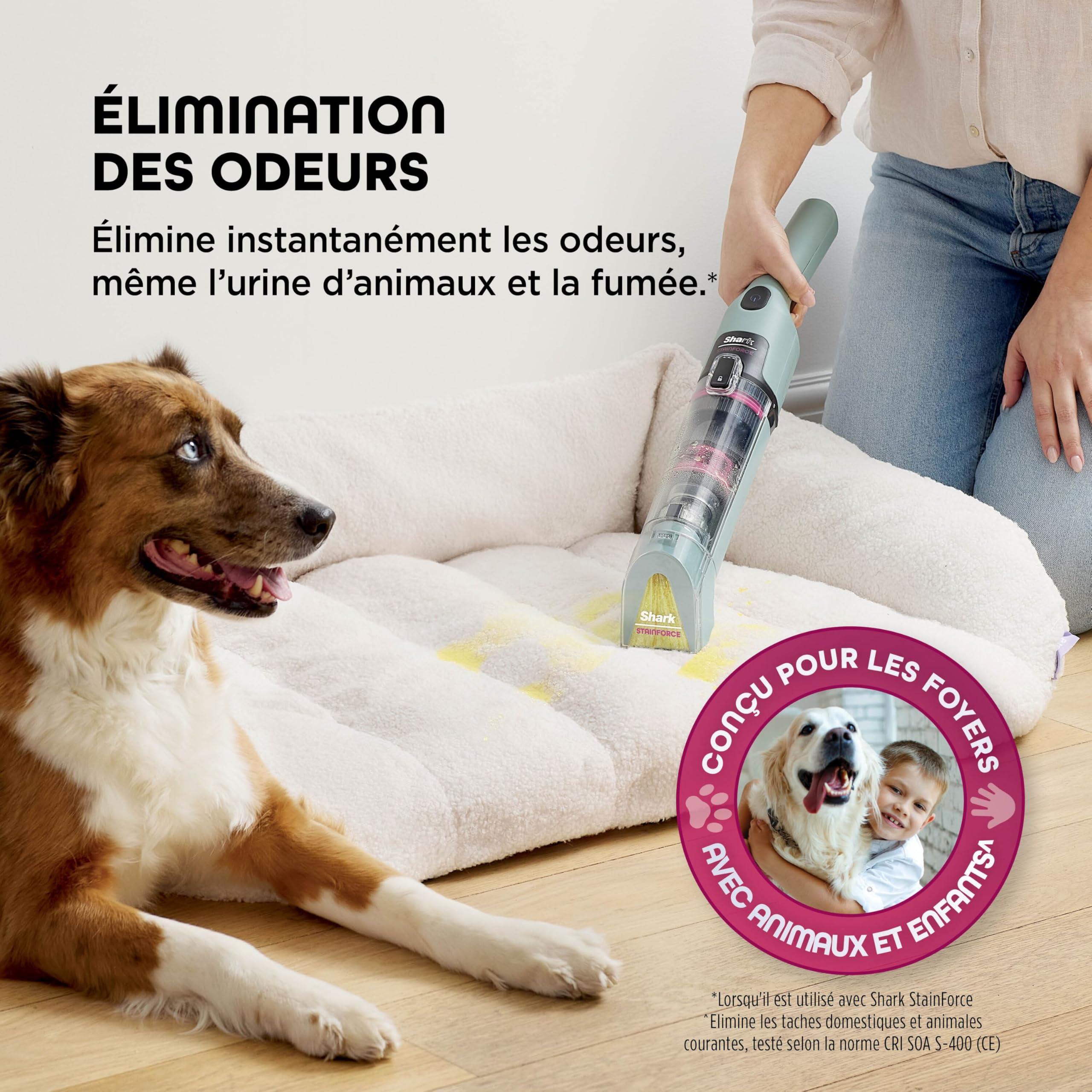 Shark StainForce – Recharge détachante de solution à double formule avec tête de pulvérisation, pour lutter contre les taches tenaces et éliminer instantanément les odeurs, 500 ml, XSKHXCM500SEU