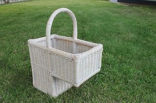 Escalera cesta de ratán en Toast Color Blanco