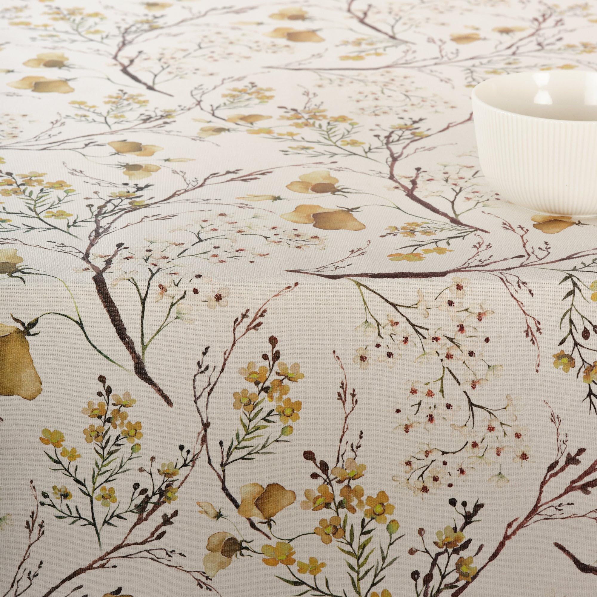 Belum Tischdecke mit Fleckenabweisend, Größe 300 x 140 cm, extraweich, Mehrfarbig, 100, Stoff 100% Bio-Baumwolle, Modell 0120-375