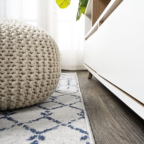 Miniatura 6 de JONATHAN Y MOH101F-4 - Alfombra marroquí Hype boho vintage con diseño de diamante para interiores, estilo bohemio, fácil de limpiar, para