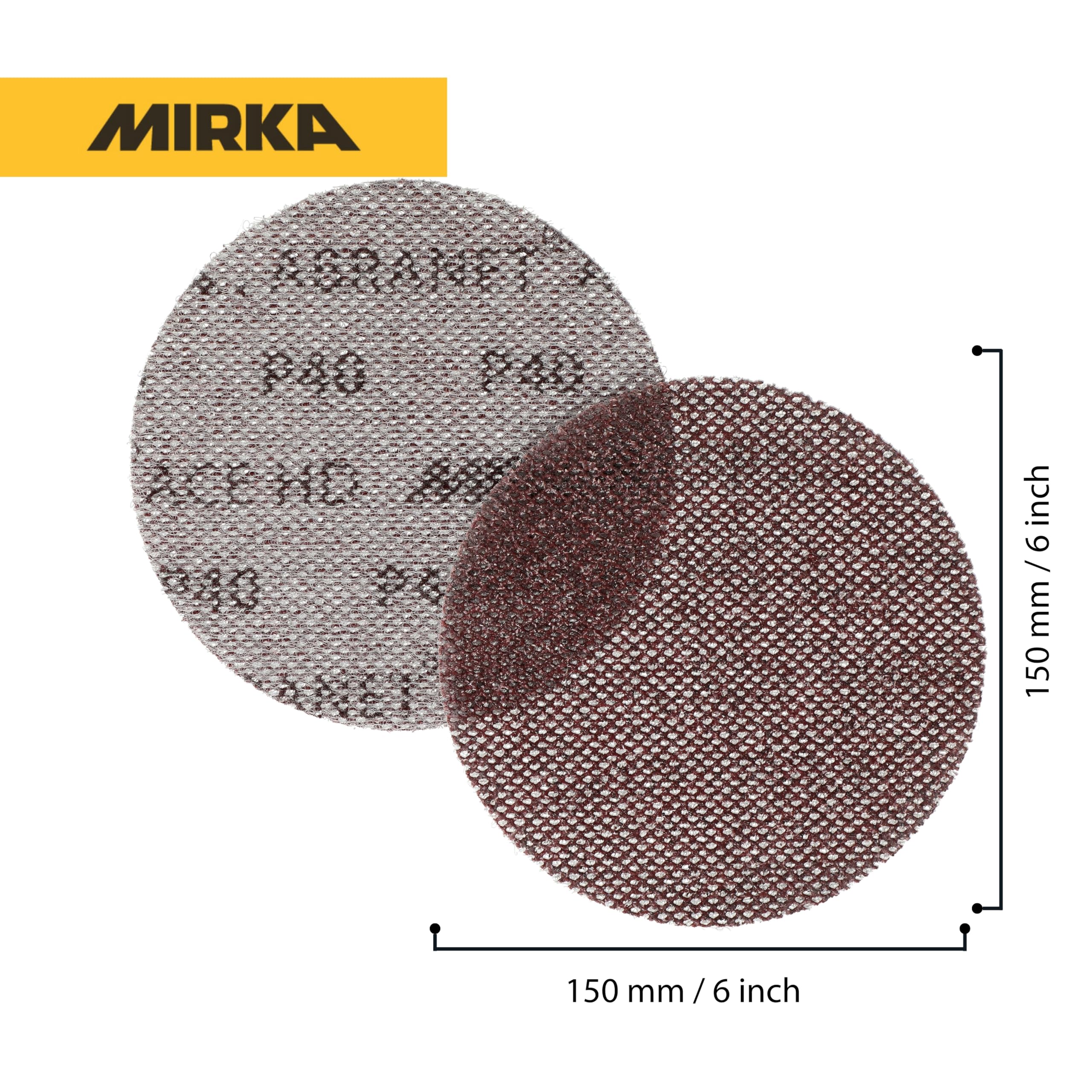 Mirka ABRANET ACE HD AH24102540 Lot de 25 disques abrasifs 150 mm P40