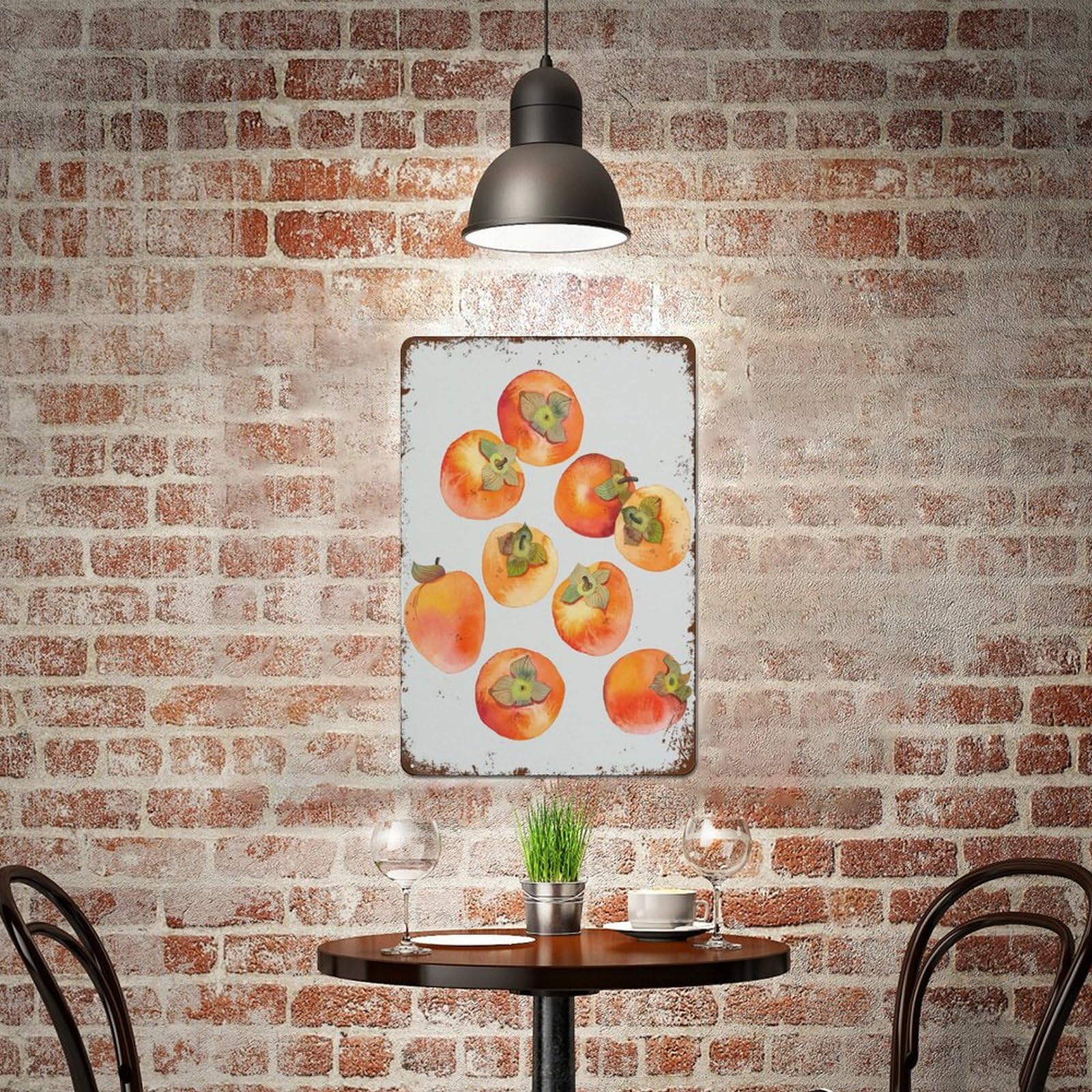 Amazon.co.jp: 柿 水彩 果物 水彩画 植物アート 柿 ポスター 装飾