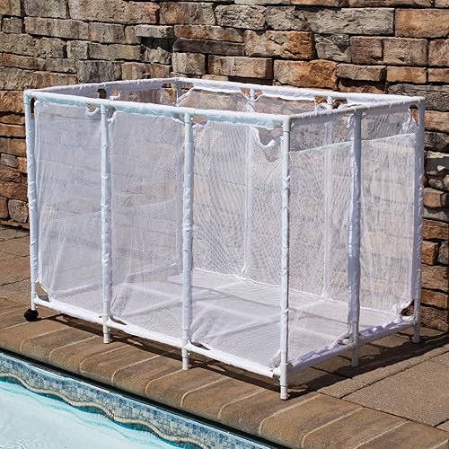 Miniatura 2 de Essentially Yours Soporte para fideos de piscina, juguetes, flotadores, bolas y flotadores, organizador de almacenamiento de malla, extragrande,