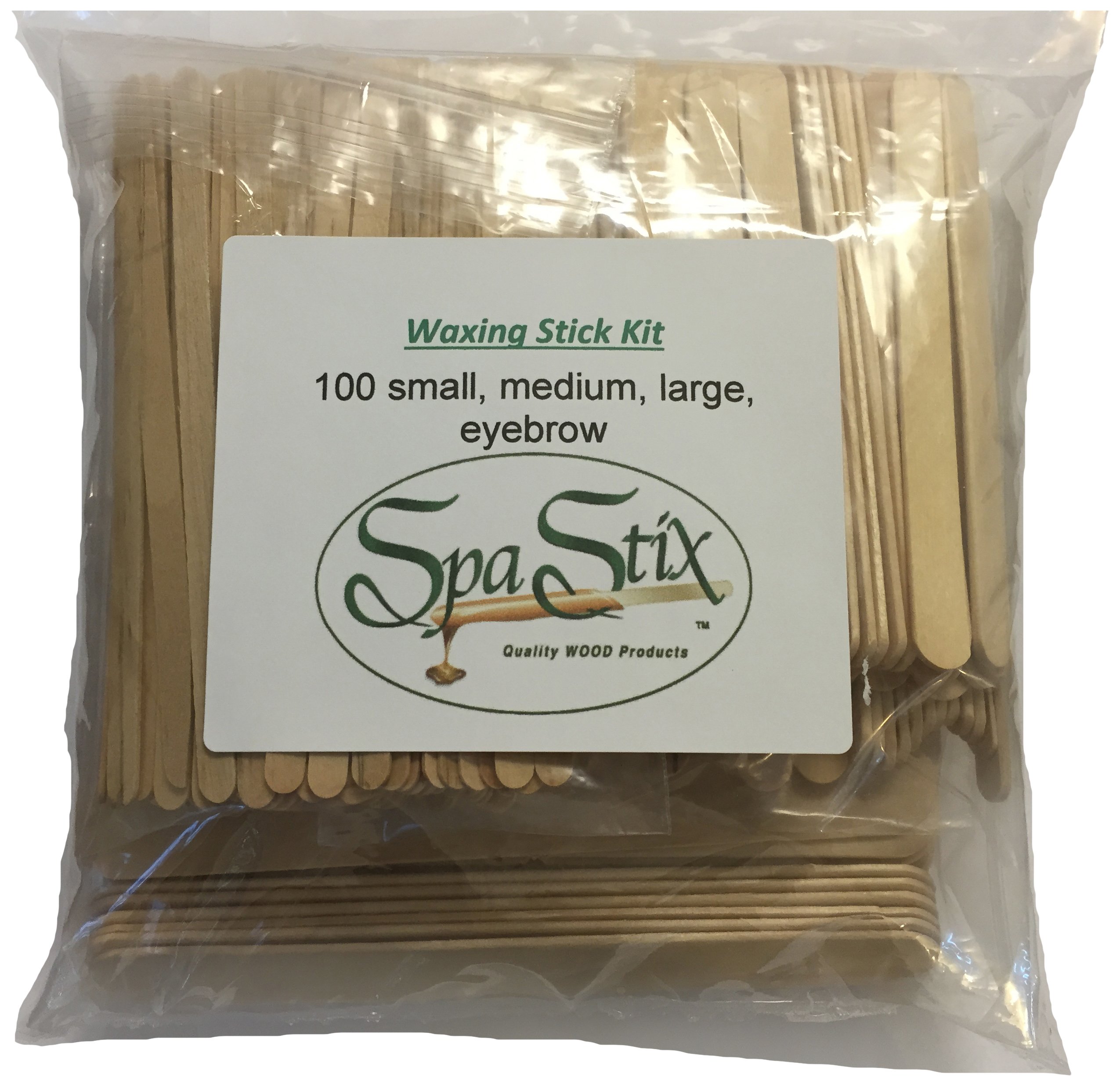 Buy Perfect Stix Waxing Kit 400 Waxing Stick Applicator Kit (Pack of 100 Large, 100 Medium