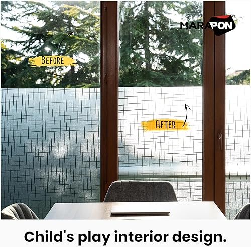 Miniatura 4 de MARAPON Película de privacidad para ventana con patrón de estrellas 29.5 x 78.7 pulgadas incluye libro electrónico con consejos profesionales,