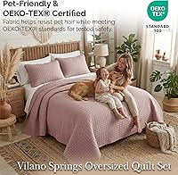 Vista 5 de Southshore Fine Living, Inc. Juego de edredón de tamaño King de gran tamaño, colcha de lavanda King/California con 2 fundas de almohada a juego