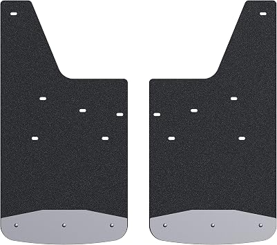 Luverne 251451 Rear 12-Inch x 23-Inch Textured Rubber Mud Guards, Select Chevrolet Silverado, GMC Sierra 2500, 3500 HD, 2 Flaps