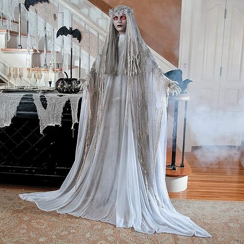 Fun Express Standing Ghost Girl Halloween Decorations Outdoor - 5ft