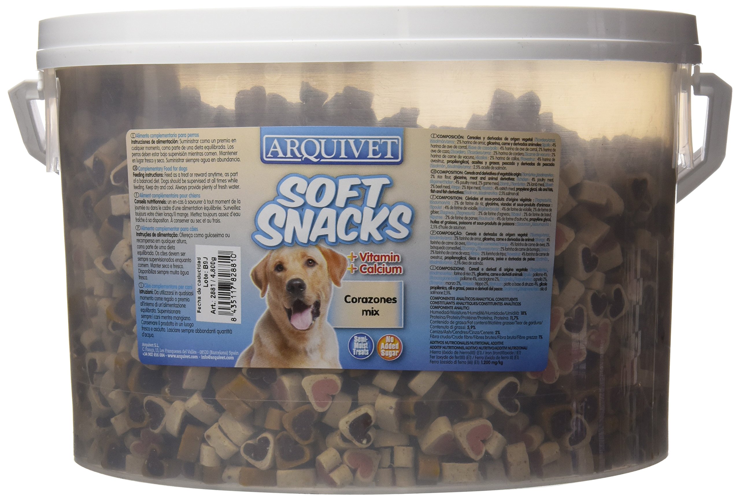 Arquivet Soft Snacks Corazones Mix, 4.8 kg (Paquete de 1)