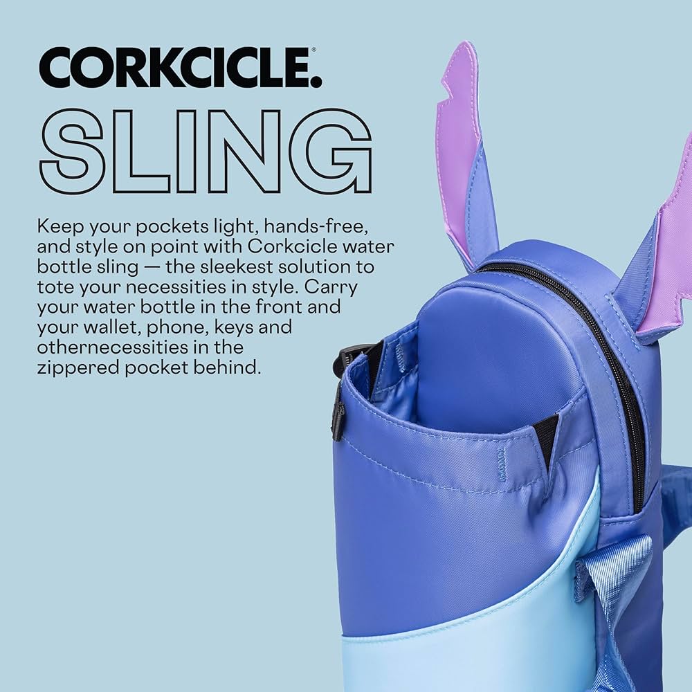 Amazon.com: Corkcicle x Disney Stitch Crossbody Water Bottle
