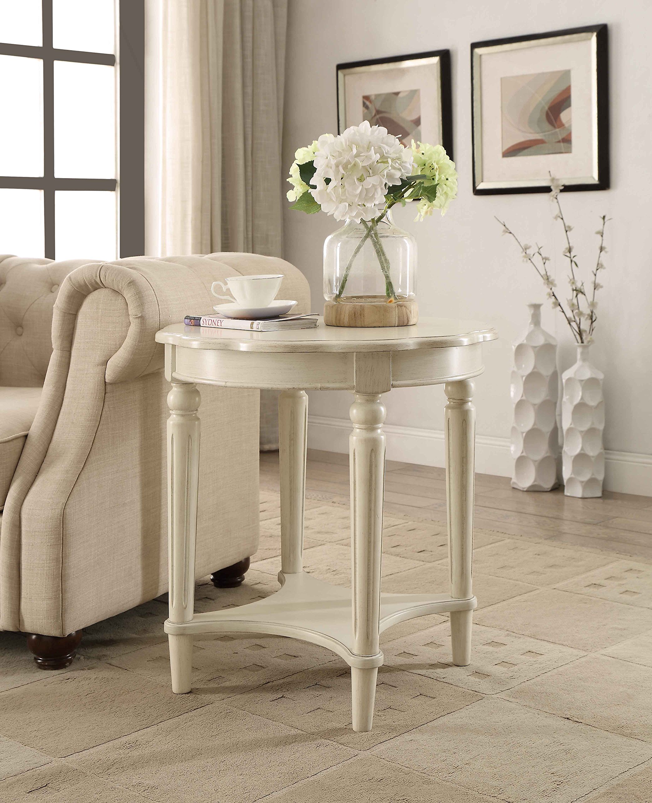 ACME Fordon End Table - 82922 - Antique White