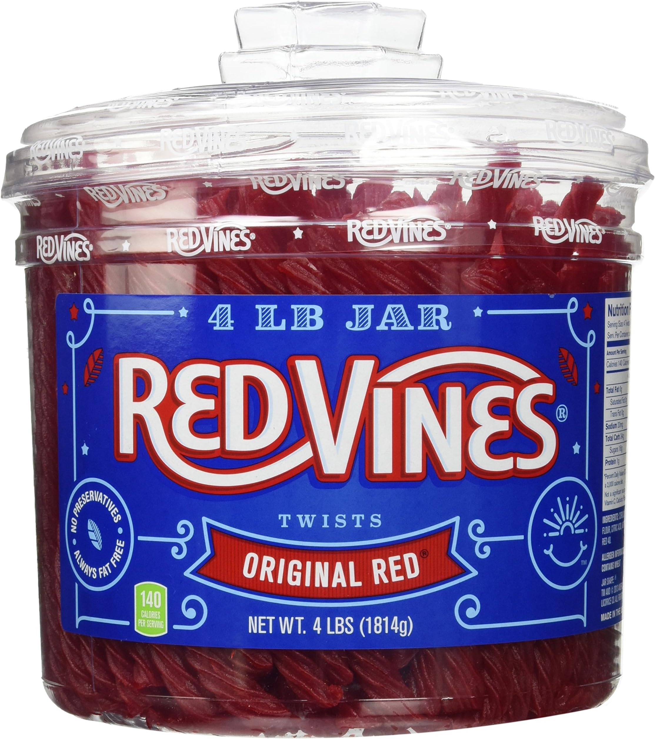 Red Vines 63.5 OZ (1.8kg) [240 Tub]