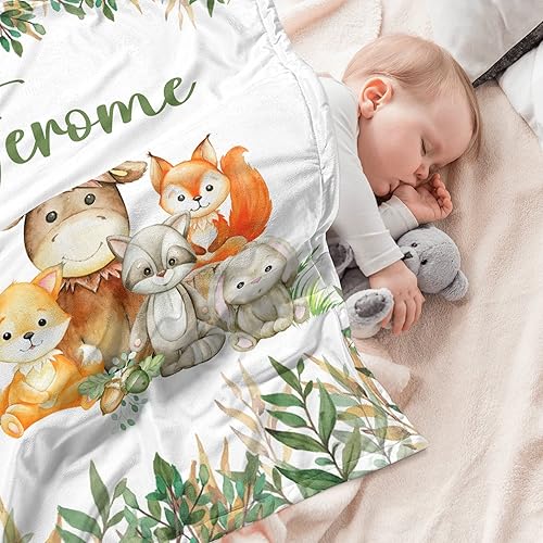 Miniatura 112 de Manta de bebé personalizada para niños, manta de bebé personalizada con nombre súper suave para niños, mantas de elefante personalizadas para bebés
