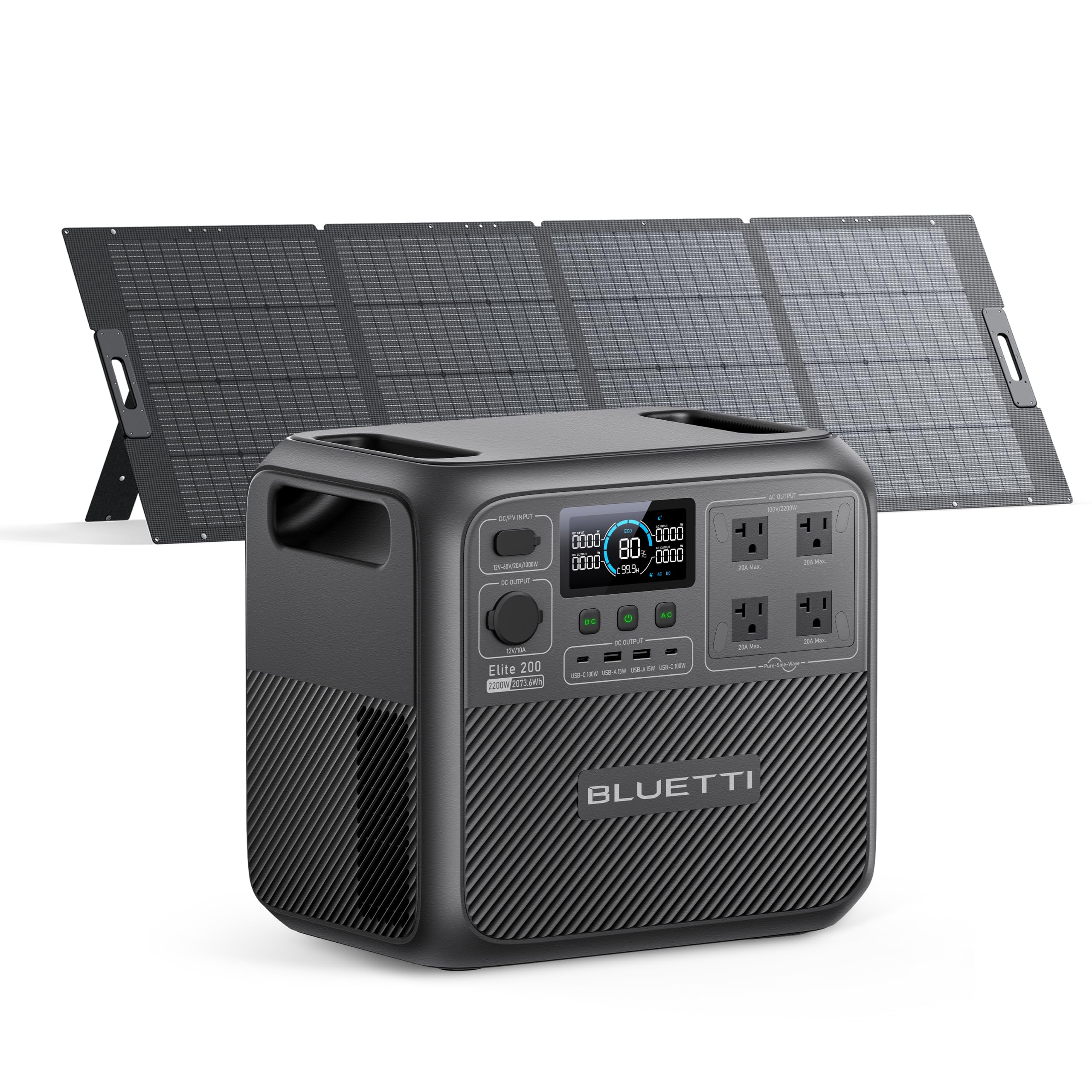 BLUETTI Elite 200 V2 Solar Generator Kit
