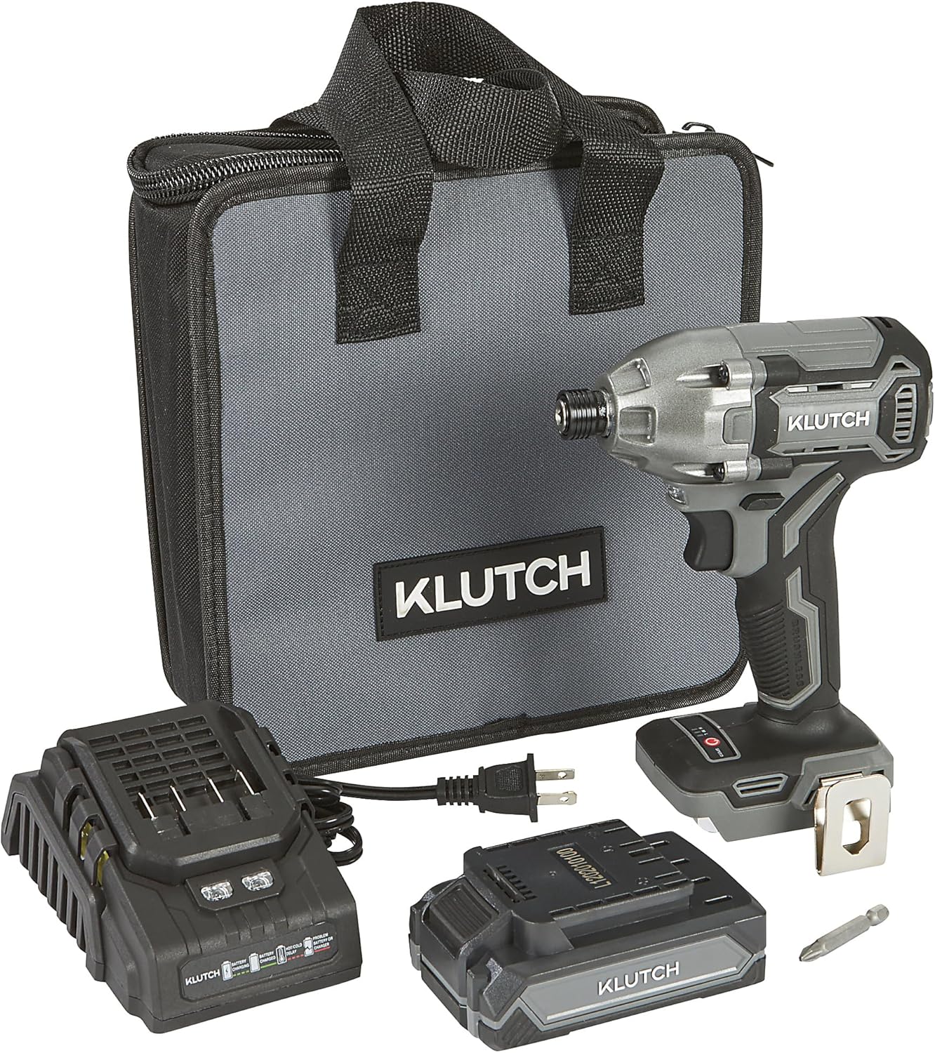 Klutch Impact Driver Kit, KLiQ 20 Volt Brushless, 1/4in.