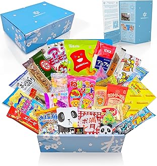 Sakura Box Japanese Vegetarian Snacks & Candy 30 Piece Dagashi Set Halal Friendly Food