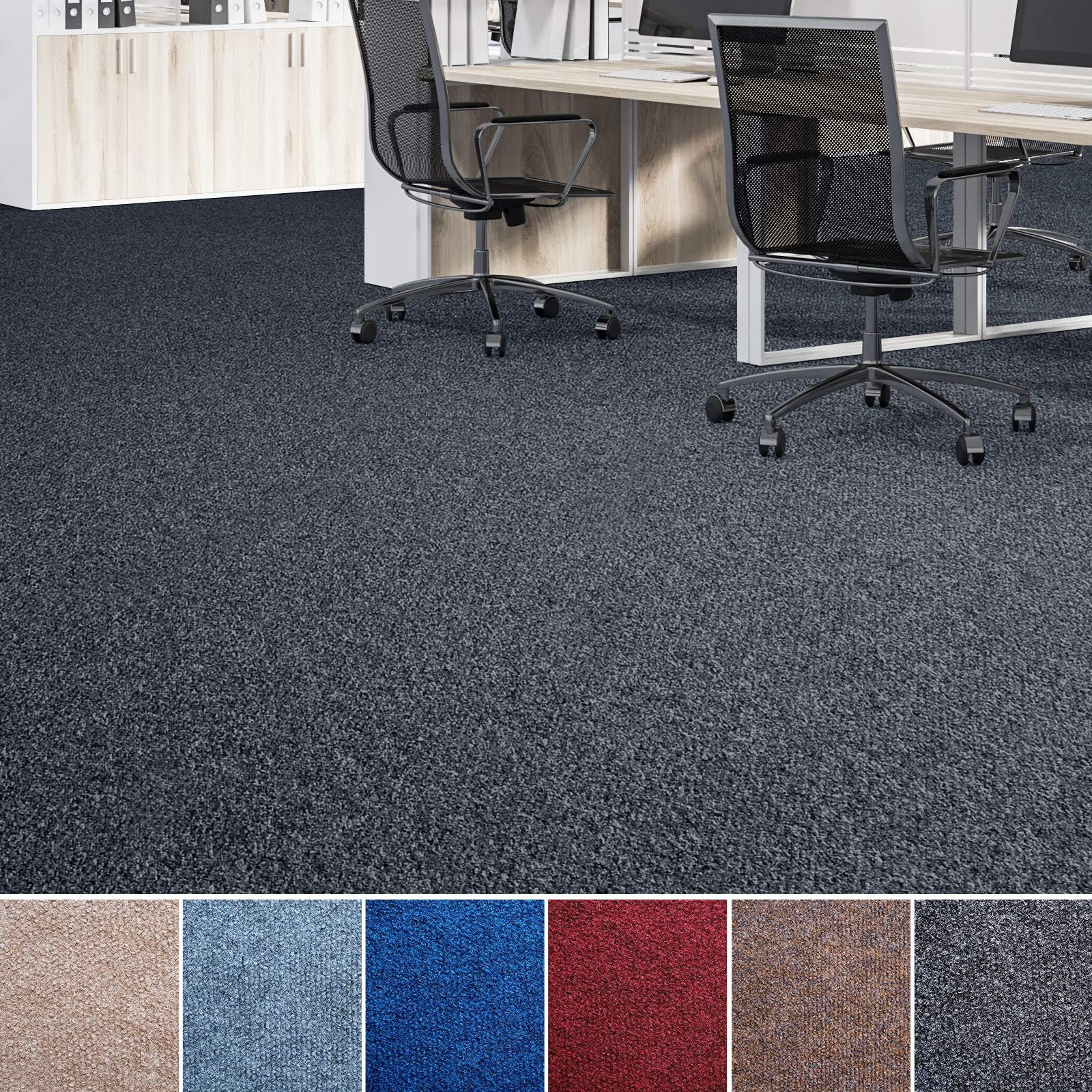 Floordirekt Malta Needle Felt Carpet, Home and Office Carpet Flooring, Cold-Insulating and Impact Sound-Insulating (200 x 2000 cm, Anthracite)