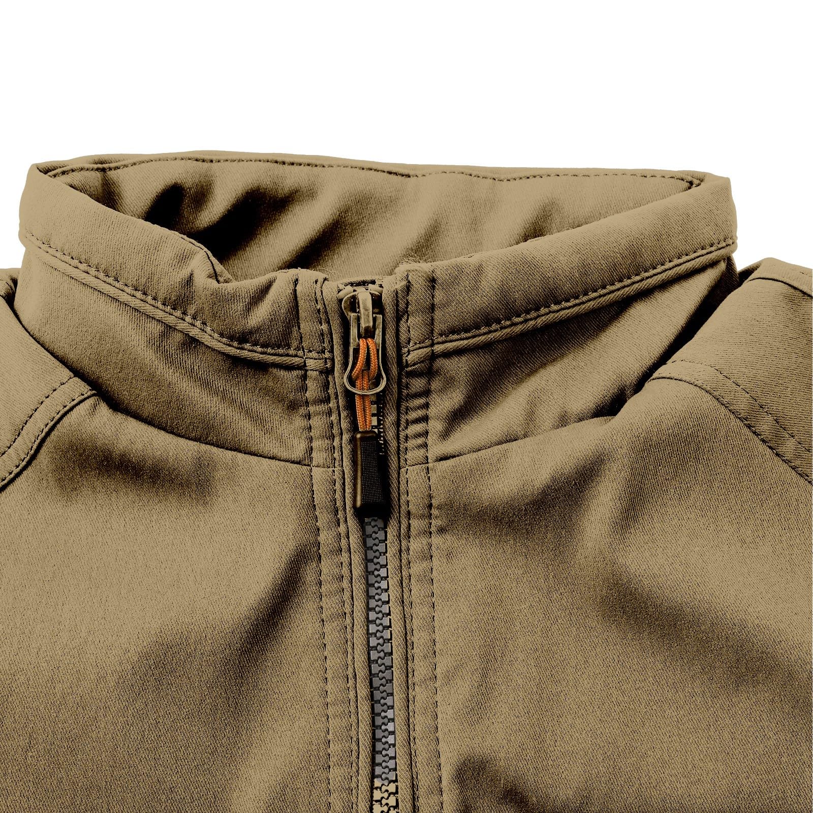 Chaqueta para hombre con múltiples bolsillos, chaqueta militar para hombre, táctica, casual, cuello alto, ropa de trabajo, chaqueta de manga larga, abrigos de ocio, chaquetas con cremallera completa
