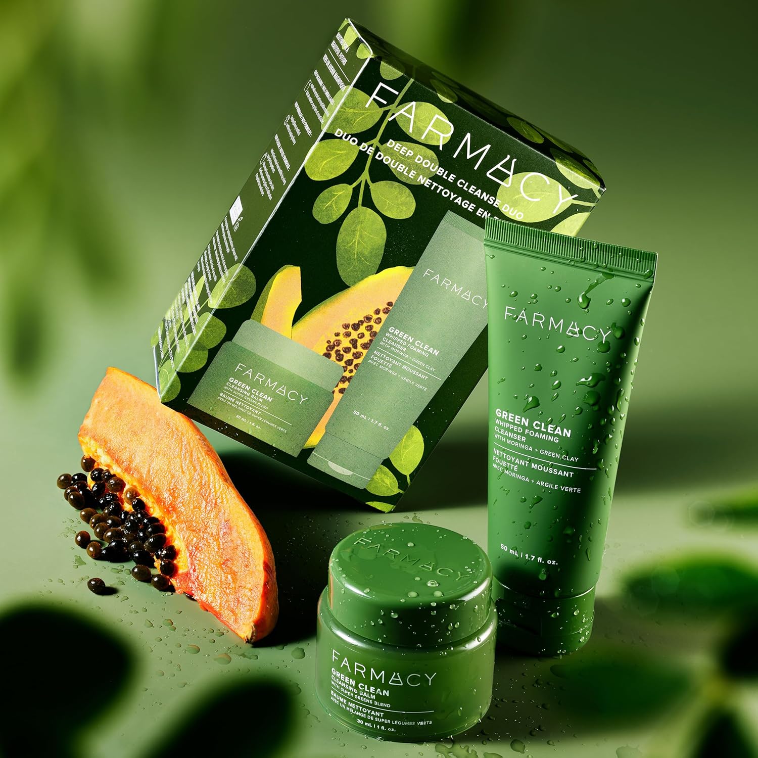 Farmacy Deep Double Cleanse Skincare Gift Set - Green Clean Makeup Remover Cleansing Balm & Whipped Foaming Face Wash for Oily Skin - Melts Away Makeup & Helps Promote Healthy Skin (2 Count) - Image 8