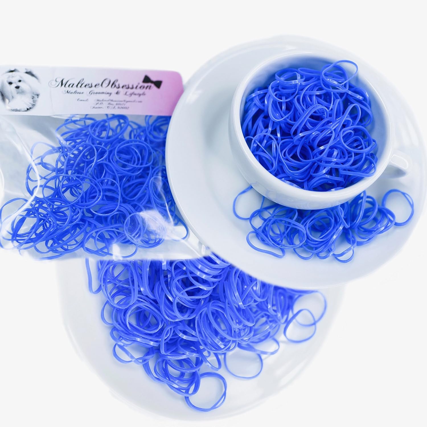 500 Top Knot Grooming Bands Latex Free Maltese Soft Top