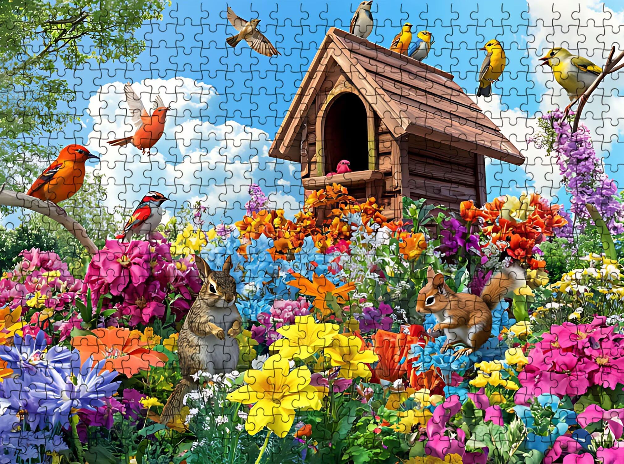 Puzzle 3000 Teile, Holzpuzzle Erwachsene [AAA], Impossible Game 122 x 81 cm, Kniffliges Denksport Spiel für Männer Frauen, Familienspiel, DIY Home Dekor,Geschenk für Geburtstag, Tier Blume f0-152