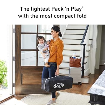 Graco Pack 'n Play FoldLite Playard | Lightweight Travel Pack 'n Play with Easy Compact Fold Remi