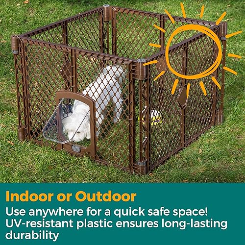 Vista 34 de MyPet Extensión de 2 paneles para paso de petyard: fabricado en Estados Unidos. Independiente. Aumenta el área de juego hasta 34 pies cuadrados