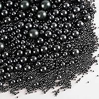 Vista 1 de Kasvan Black Pearl - Gránulos de azúcar comestibles – Perlas de caramelo comestibles 4.59 oz/4.58 onzas, tamaño mezclado, decoraciones de pasteles