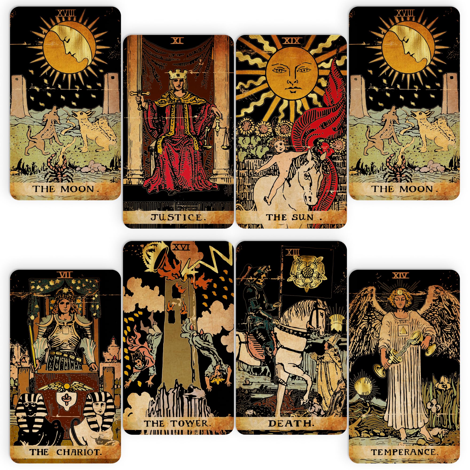 Tarot de 78 cartas originales para principiantes y expertos con libro de guía y bolsa de regalo, juego de adivinación, herramientas de adivinación para todos