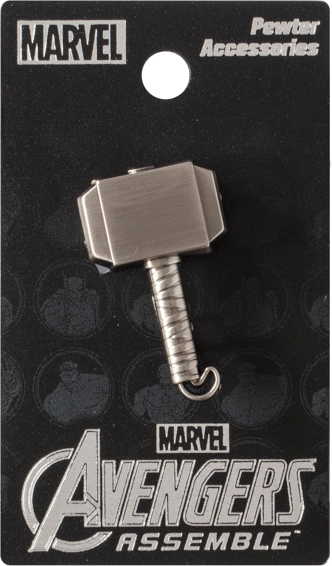 Thor Hammer Pewter Lapel Pin, Multi