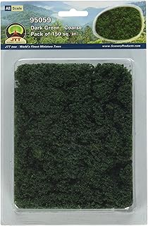 JTT Landscaping Material - Foliage Fiber Clusters, Dark Green, Coarse