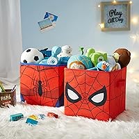 Vista 29 de Idea Nuova Marvel Avengers - Juego de dos espaciosos cubos de almacenamiento plegables, 10 x 10 pulgadas, Avengers / gris