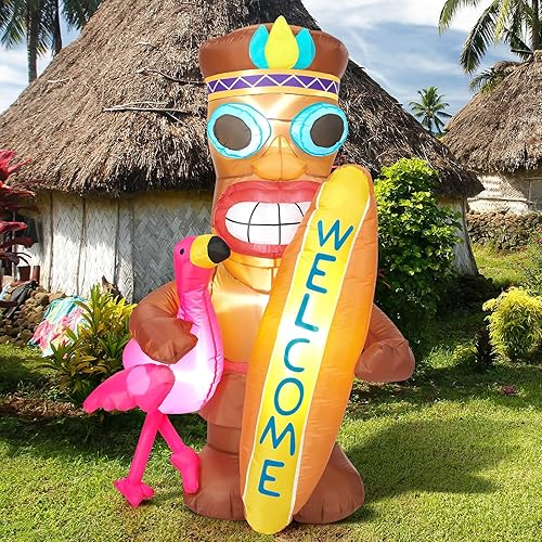 Shappy Gran decoración inflable de Navidad de 4.9 pies con sombrero de Papá Noel, decoración de Navidad inflable con luz LED, decoración navideña