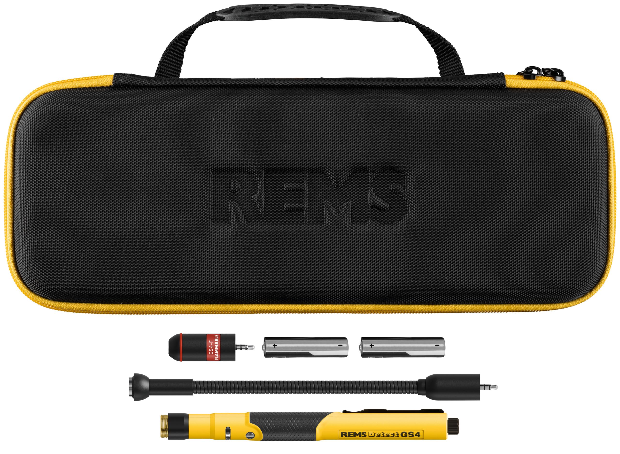 REMS Detect GS4 Kit F (Détecteur de fuite électronique, temps de réponse, fréquence LED & son, localisation des gaz inflammables, pour les endroits difficiles d'accès) 611095 R