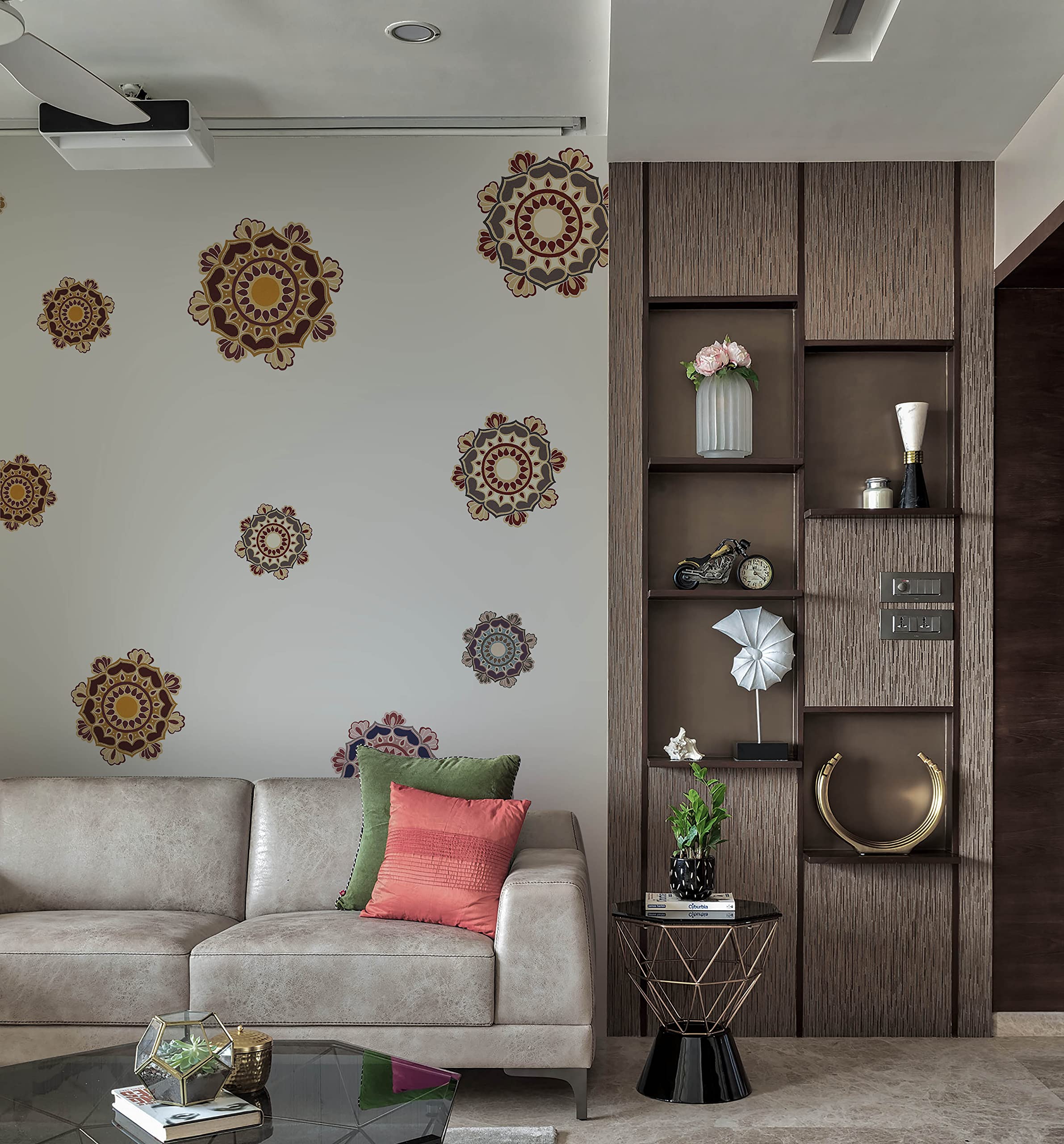 WallDesign Hearty Lotus Blossom Multiset Wall Rangoli Stickers - Bright Designer Prints for Bedroom, Living Room, Home Entrance, TV Wall (B0BT4WD7KV) Amazon Price History, Amazon Price Tracker