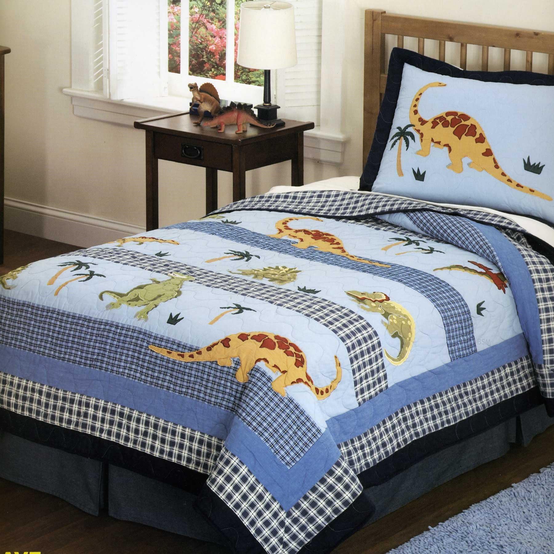 Pem America 3-Piece Dino Dave Quilt Set, Queen