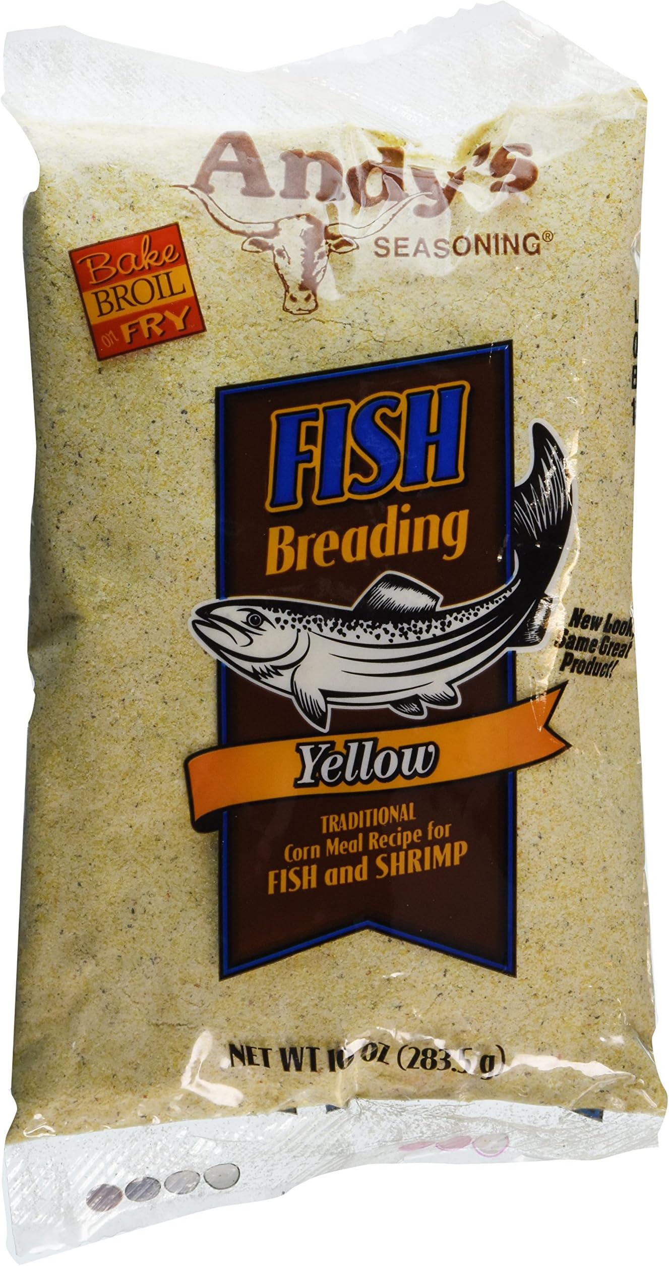 Andys Seasoning Yellow Fish Breading 10oz(Pack of 3)