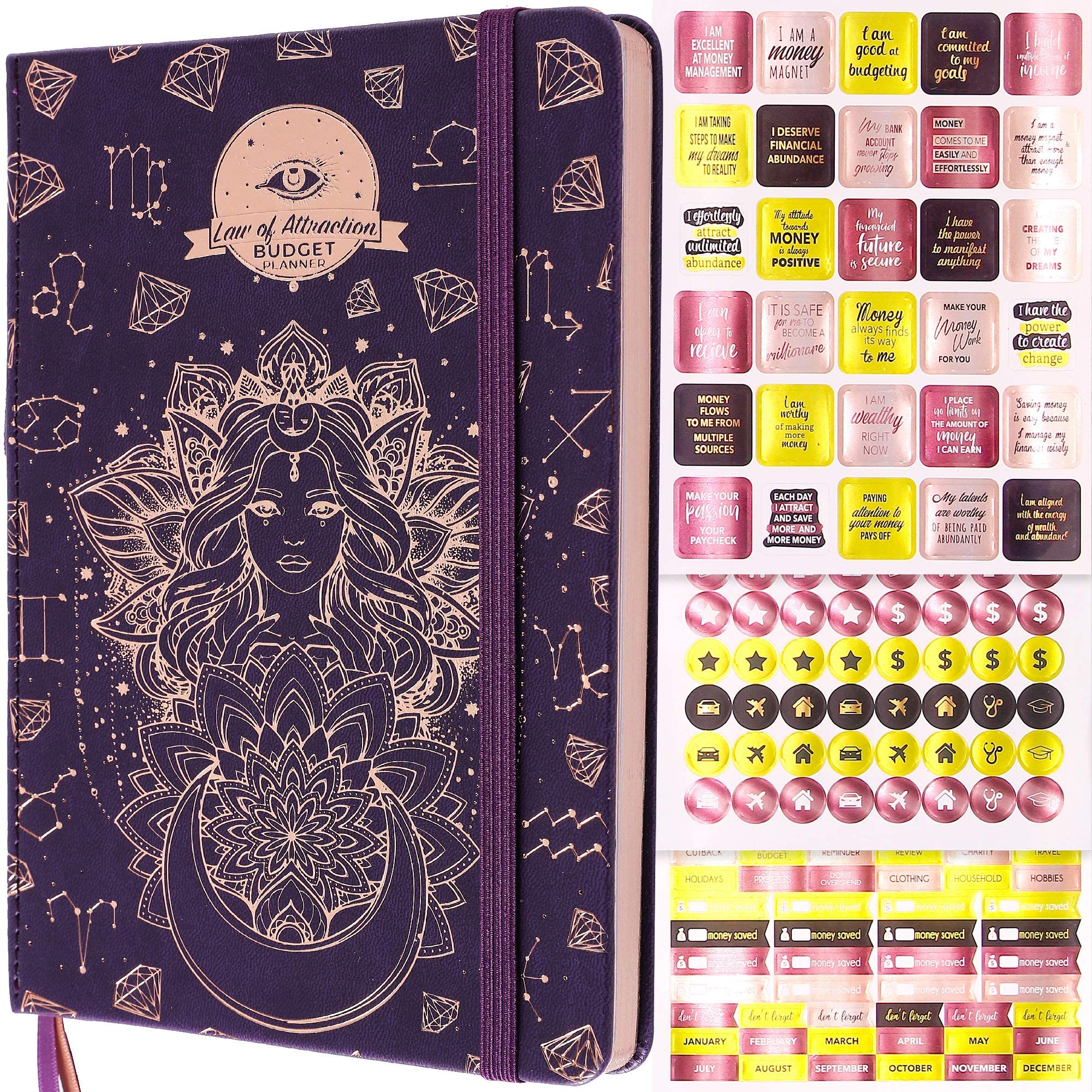 Financial Planner, Monthly Budget Planner and Monthly Bill Organizer - 12 Month Journey to Financial Freedom, Monthly Budget Book Planner, Money Saving Book a Budgeting Planner or Finance Planner