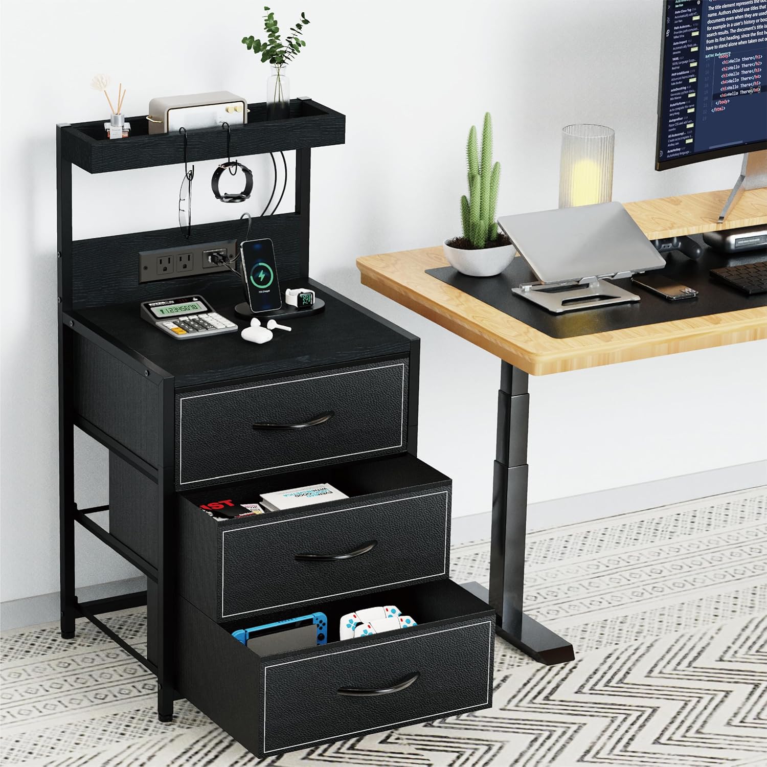LED Nightstand, Drer Nightstand Ders and Type C Charging Stat,