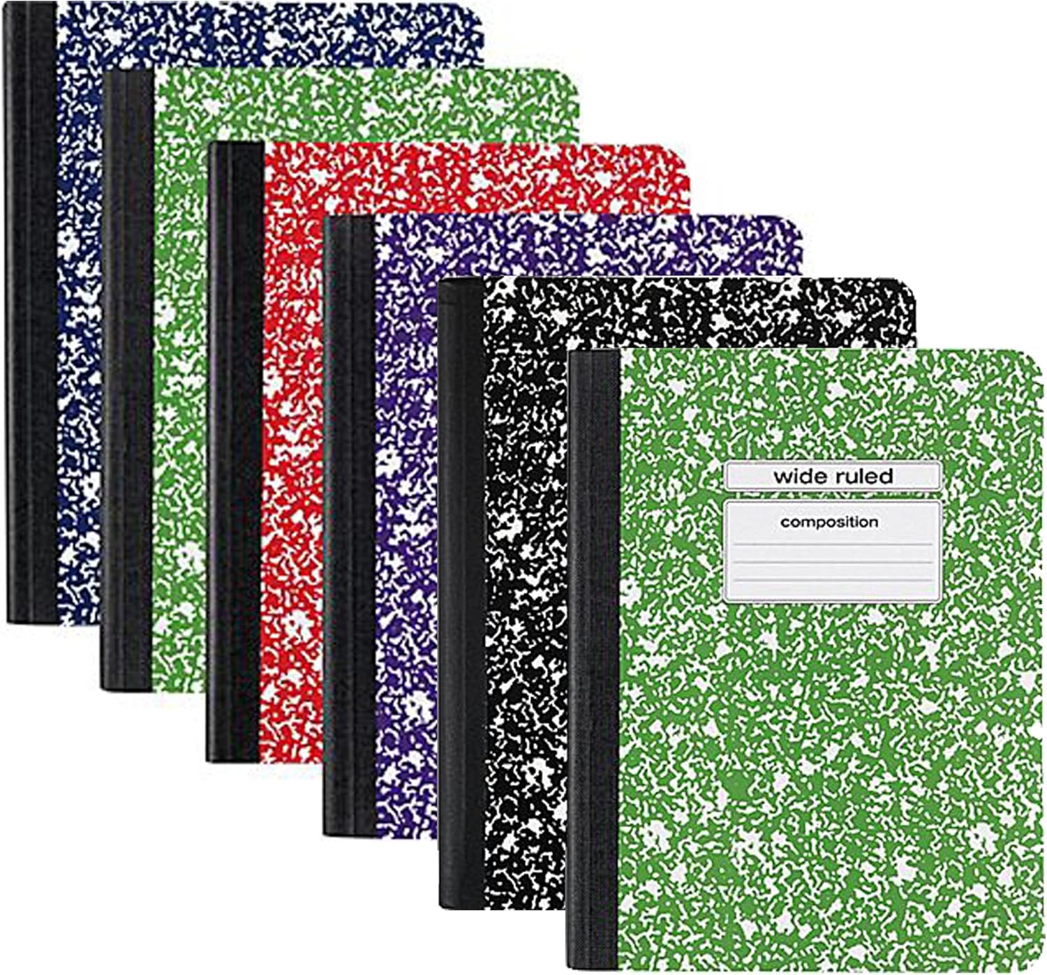 Staples Wide Rule Composition Book, Assorted Colors, 93/4