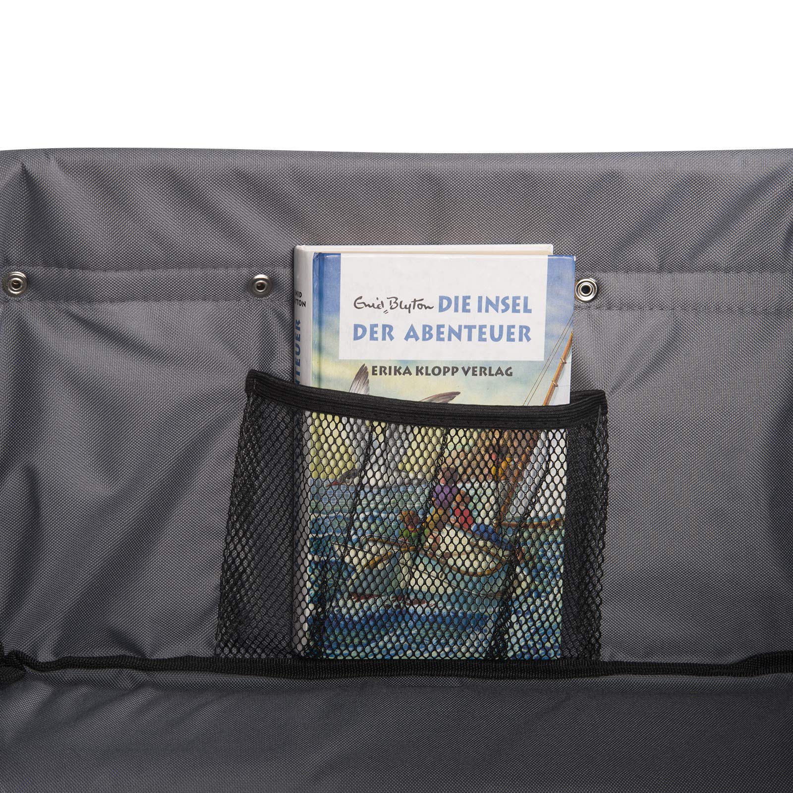 WOLTU Carrito de Jardin con Toldo de Protección Carga Ruedas con Freno para Playa Acampada Exteriores Máx.80kg Color Antracita,