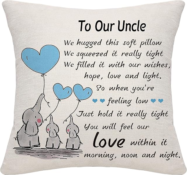 Bommex Uncle Gifts from Niece Nephew Uncle Cushion Cover Throw Pillow Cover Cushion Case Thanksgiving (our uncle)