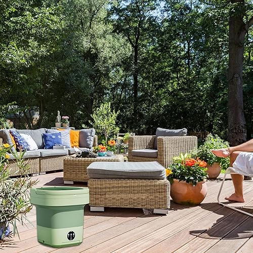 Miniatura 9 de Lavadora plegable automática para lavandería eficiente en espacios pequeños 11L Ropa interior portátil Calcetines Lavadora de ropa Lavadora eléctrica