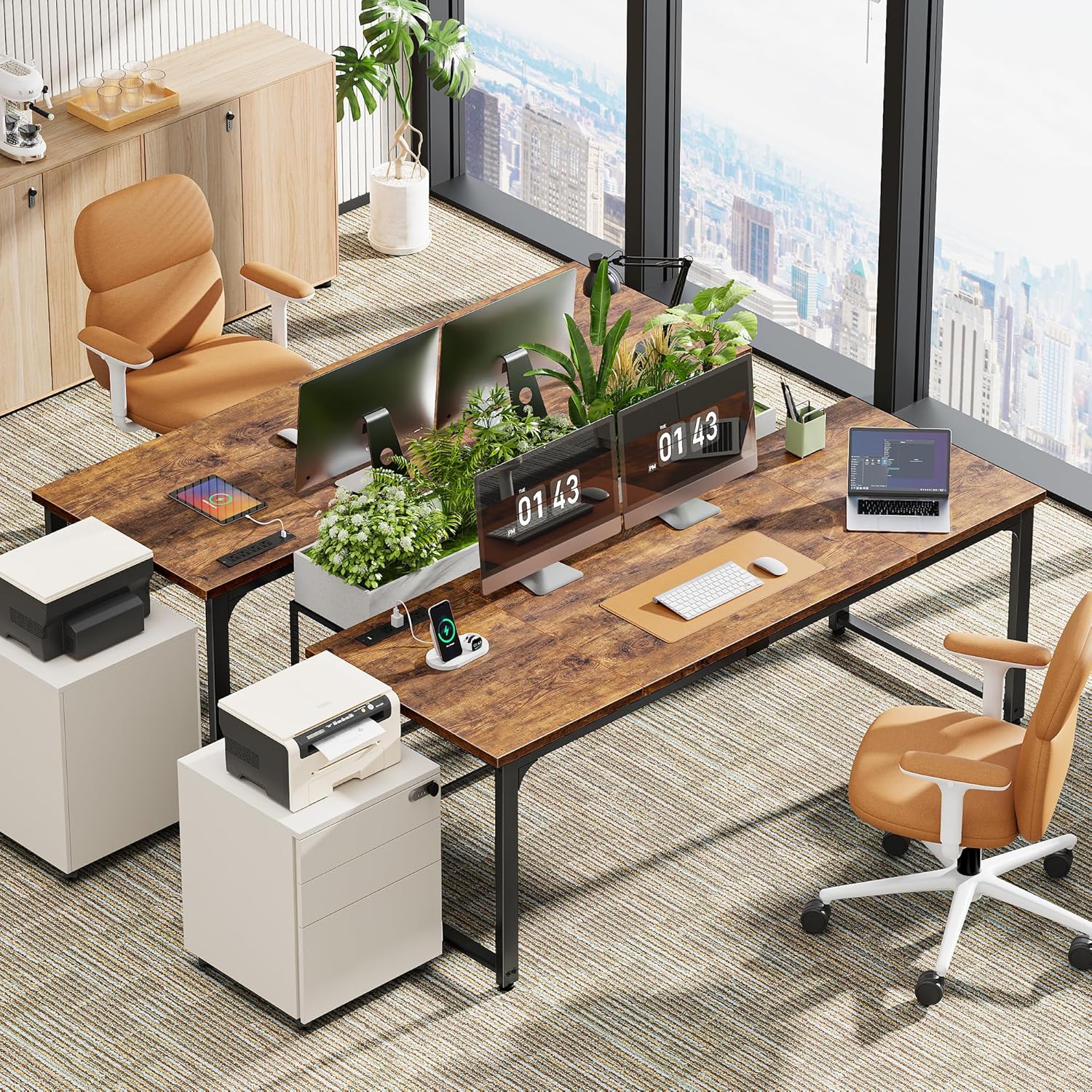 Transform Your Workspace: Review of the Huuger 63" Desk with Power Outlets