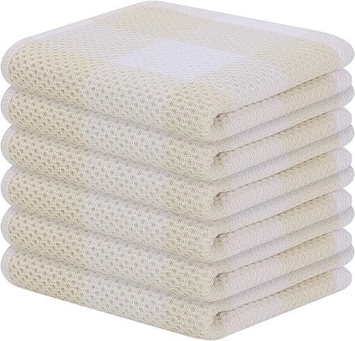 Miniatura 10 de Mordimy Trapos de cocina a cuadros 100% algodón, 12 x 12 pulgadas, súper suaves y absorbentes, de secado rápido, trapos de cocina para cocina,
