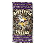 Northwest NFL Minnesota Vikings Unisex-Adult Beach Towel, 30 x 60, Realtree Camo Stripes