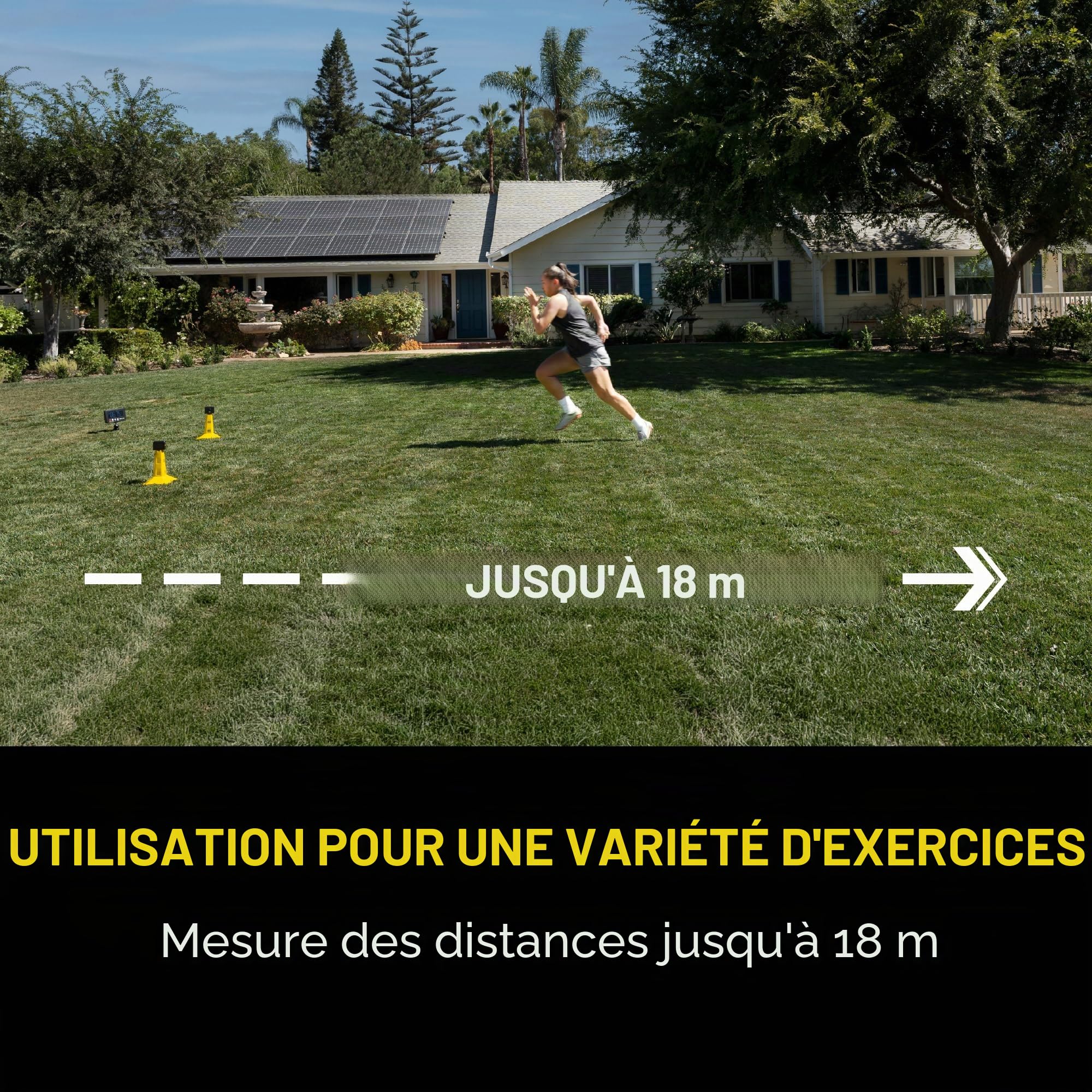 SKLZ Speed Gates,système d’entraînement Vitesse avec chronomètre,Mesure Jusqu’à 50 Yards,enregistre 50 Temps,Usage intérieur et extérieur,Parfait pour Vitesse,Puissance et accélération,Set Complet